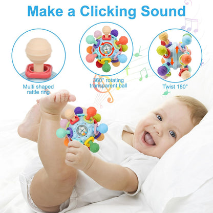 Skiennix Baby Montessori Sensory Toys - Teething & Learning Developmental Gifts for Infants 0-18 Months