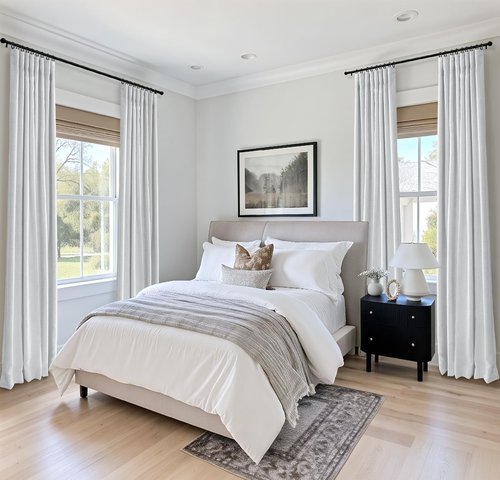 100% Blackout Shield Full Blackout Curtains for Bedroom 84 inch Length 2 Panels Set, Clip Rings/Rod Pocket Faux Linen Black Out Curtains for Living Room, Thermal Insulated, 50Wx84L, Bright White