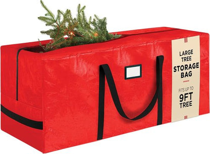 Large Christmas Tree Storage Bag | 9 Ft Heavy-Duty Waterproof Bag with Reinforced Handles & Full-Length Zipper