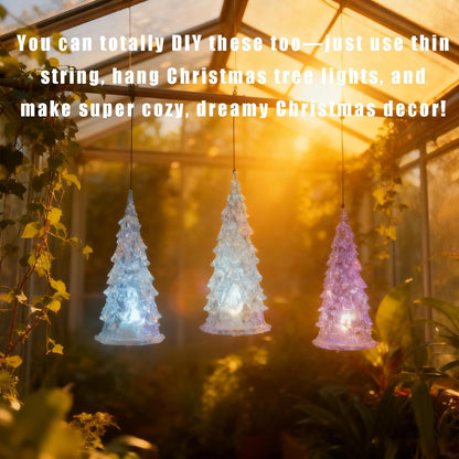 Skiennix Acrylic Christmas Tree Lamp - Enchanted 7-Color Changing Lights | Mini 5 x 2 Inch Decor