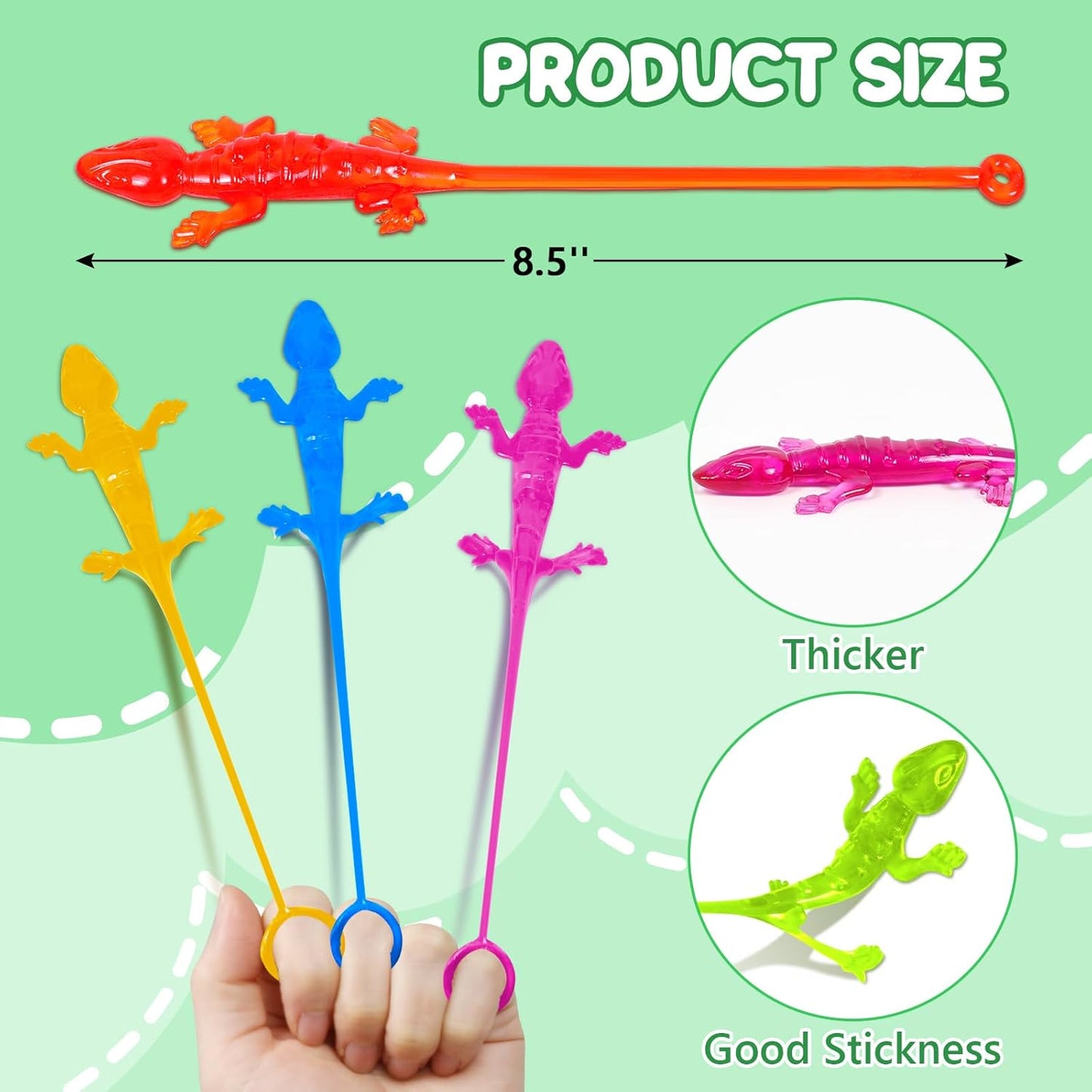 Skiennix 40pcs Sticky Gecko Toys - Fun Classroom Party Favors for Kids | Ideal Goodie Bag Stuffers