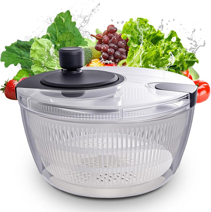 Salad Spinner by Kitchen Essentials - Large 4L Lettuce Dryer & Fruit Washing Bowl for Quick Use