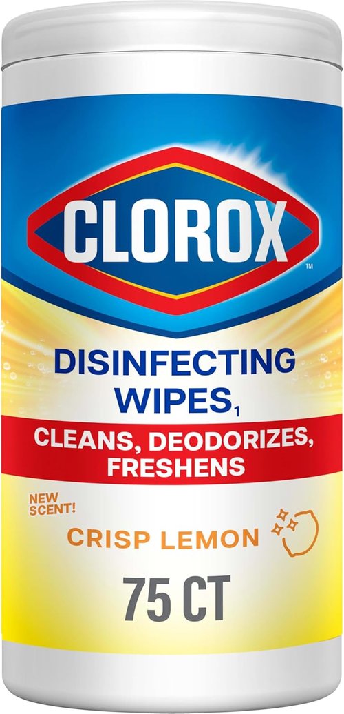 Clorox Disinfecting Cleaning Wipes - Antibacterial & Bleach-Free, Crisp Lemon Scent, 75 Count