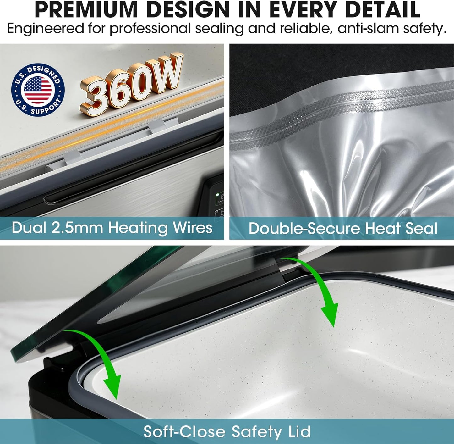 Vesta Precision 12” Chamber Vacuum Sealer - Smart Auto Vacuum & Easy-Clean System for Liquids, Meats & Sous Vide | V553