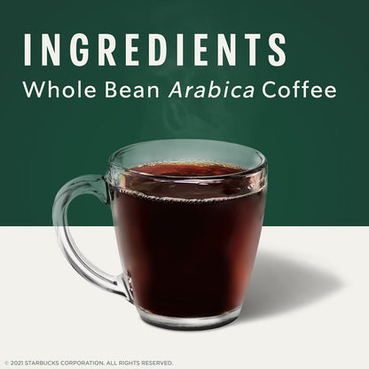 Starbucks Whole Coffee Beans - Dark Roast Espresso Blend | Six 18 oz Bags for Hot or Iced Coffee