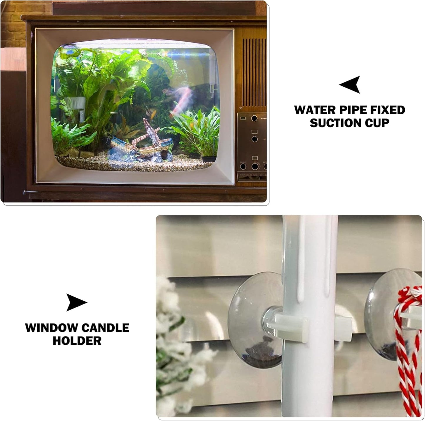 Uonlytech Candle Holders - 12 Pcs Suction Cup Tapered Cone Design for Christmas Decor | Versatile Stand