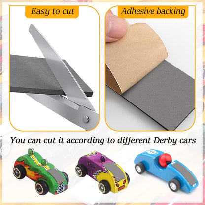 Stick On Flex Tungsten Weights - 3oz Cuttable Pinewood Derby Car Weights for Enhanced Speed | 4 Pack