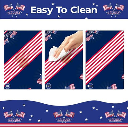 Childom Patriotic Tablecloth - Disposable American Flag Design | 54" x 108" for Fourth of July & Veterans Day Celebrations
