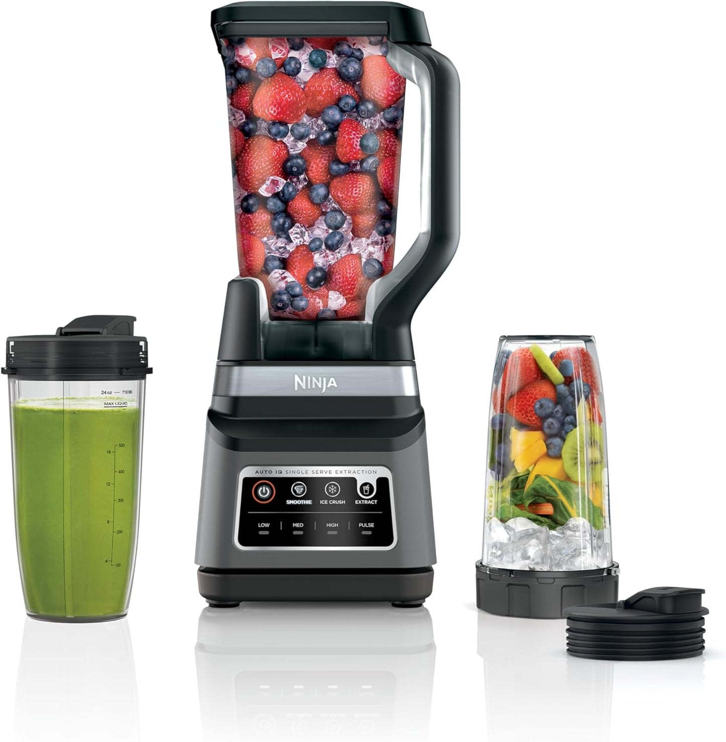 Ninja BN751 Professional Plus DUO Blender - 1400 Watts, 3 Auto-IQ Programs, 72 oz Pitcher & 2 To-Go Cups, Black