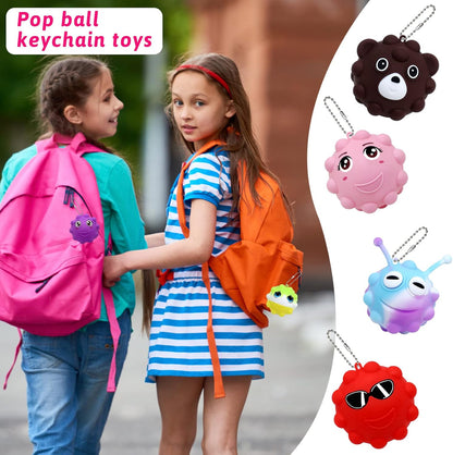 Animal Pop Balls Party Favors - 30 Pack 3D Fidget Toys for Kids | Birthday Goodie Bag Stuffers