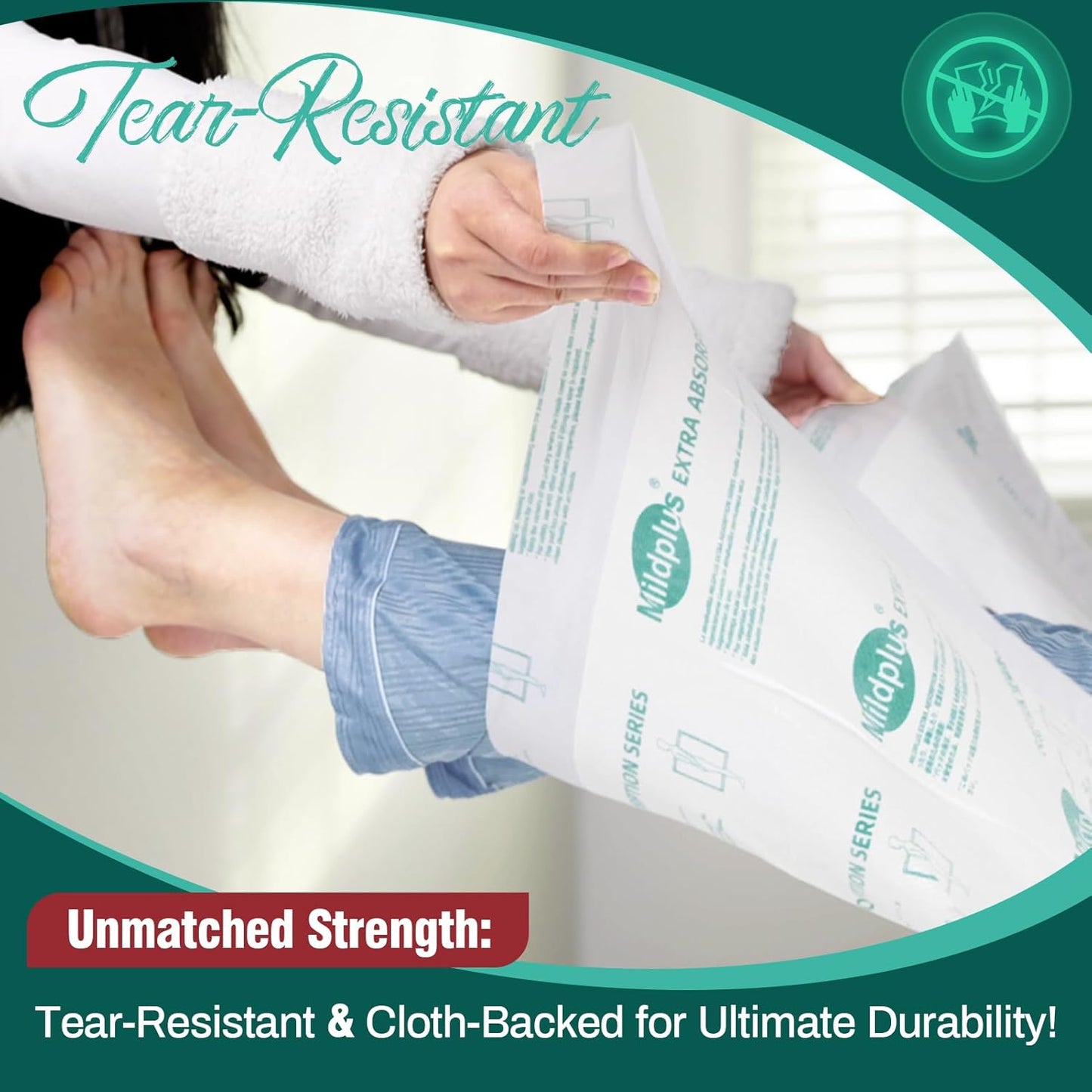MILDPLUS Heavy Duty Underpads - Ultra Absorbent 30" x 36" Disposable Bed Pads | 25 Count, Tear-Resistant for Incontinence