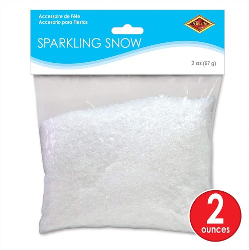 Beistle Sparkling Snow - 2 Ounce White Decorative Snow for Holiday Crafts & Decor