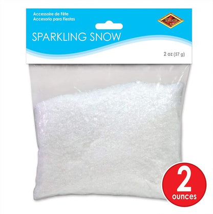 Beistle Sparkling Snow - 2 Ounce White Decorative Snow for Holiday Crafts & Decor