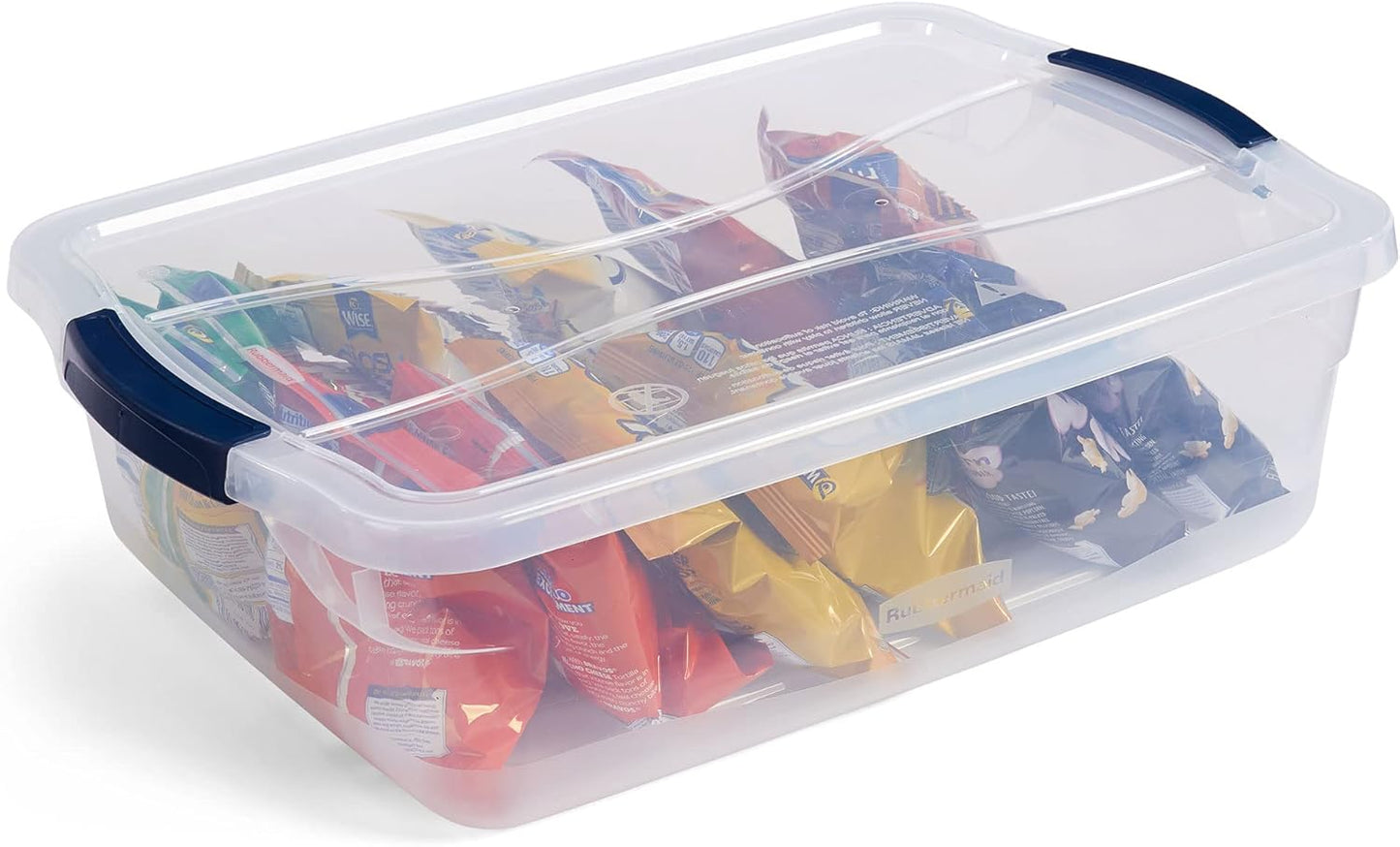Rubbermaid Latching Plastic Storage Totes - Durable & Stackable | 12-Pack Set