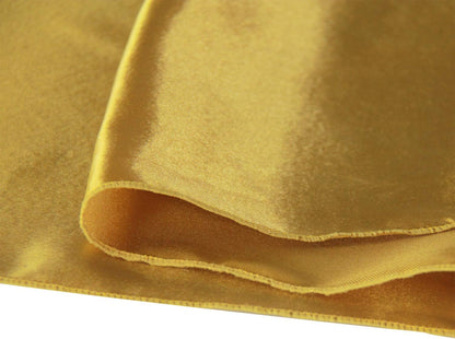 WELMATCH Gold Satin Chair Sashes - 50 Pcs Elegant Wedding & Party Decoration Bows (Gold)