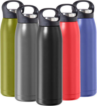OGGI Freestyle Stainless Steel Insulated Water Bottle- Double Wall Vacuum Insulated, Travel Thermos, 23oz(680ml), Black
