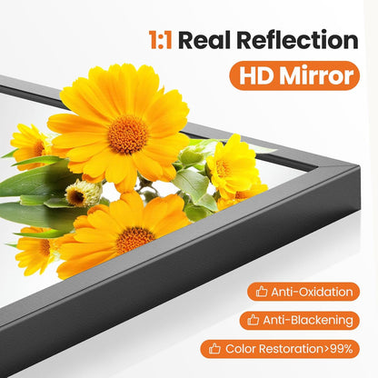 Sweetcrispy Arch Black Bathroom Wall Mirror - 26"x38" Metal Frame Vanity Mirror for Home Decor