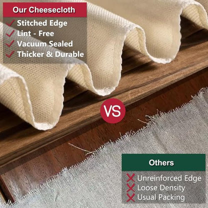 6Pcs Cheese Cloths for Straining, Reusable Grade 100 Cheesecloth for Cooking, 20x20" Ultra Fine Mesh Cheese Cloth,100% Unbleached Cotton Cloth Strainer for Juicing, Baking, Cheese Making