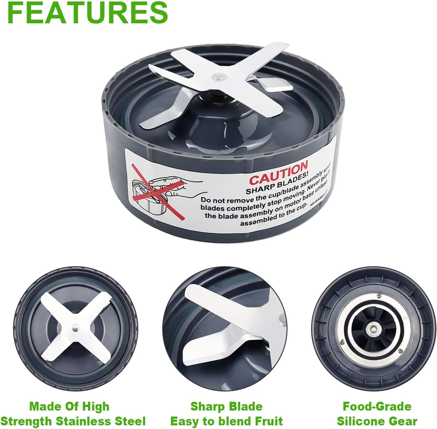 NutriBullet Replacement Extractor Blade - Fits 600W/900W Pro Series Blender with Silicone Gasket Seal