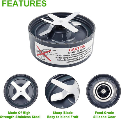 NutriBullet Replacement Extractor Blade - Fits 600W/900W Pro Series Blender with Silicone Gasket Seal