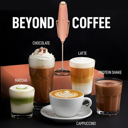 Zulay Kitchen Luxury Milk Frother - Handheld Electric Foam Maker with 4 Duracell Batteries | Perfect for Coffee, Lattes & Hot Chocolate