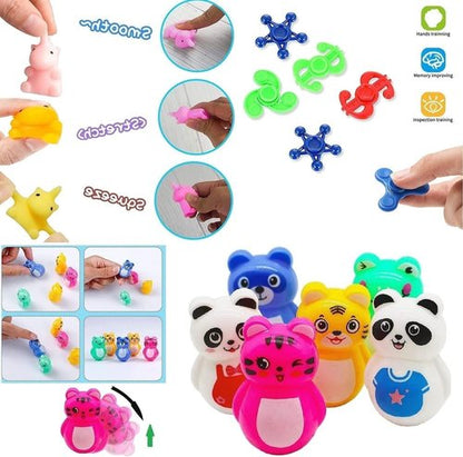 124 Pcs Party Favors | Skiennix Birthday Gift Toys for Kids 4-8 | Goodie Bag Stuffers & Carnival Prizes