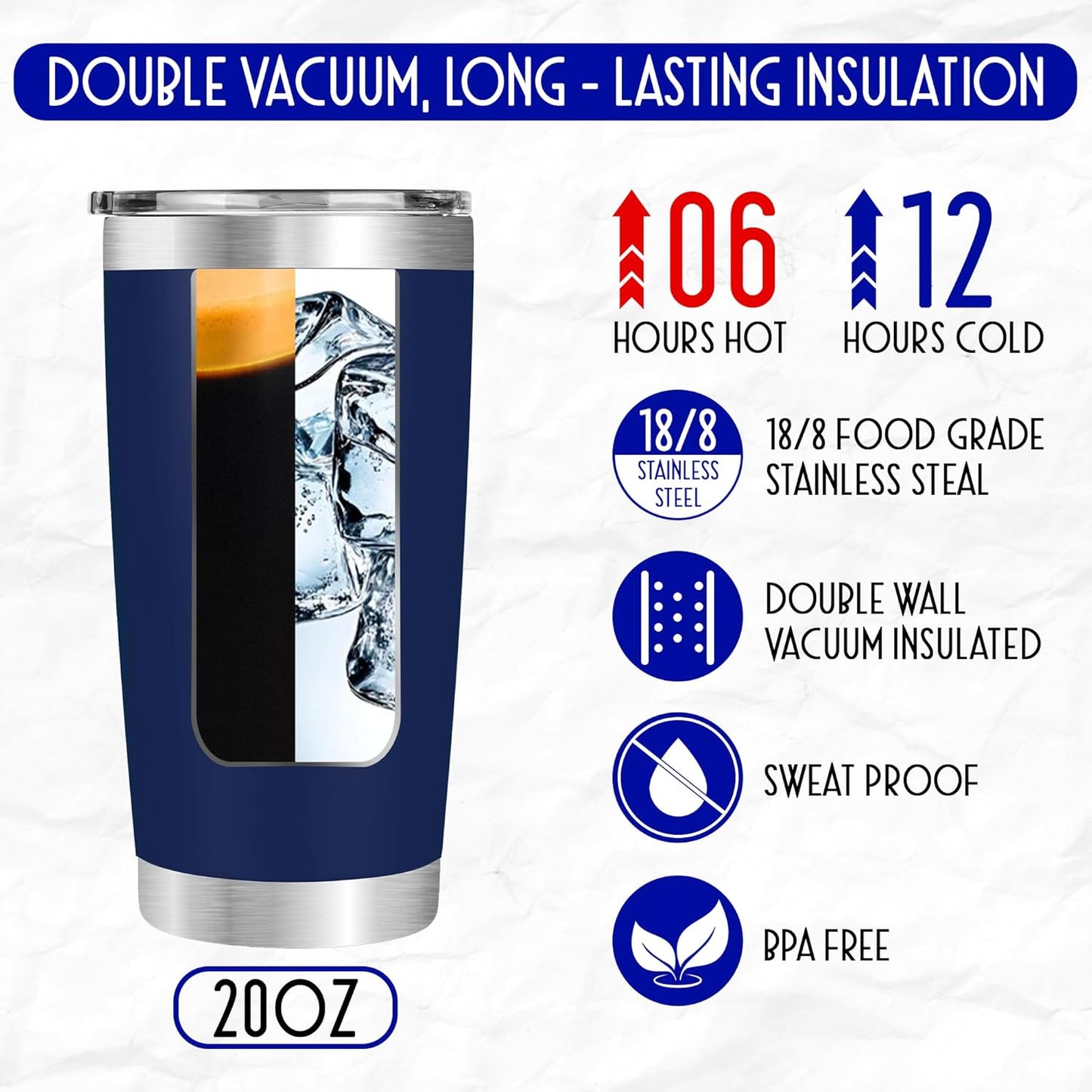 Retirement Gifts for Men 2026 - Retired Under New Management - Retirement Tumbler for Men Husband, Boyfriend, Father, Boss - Cool Gifts 20oz Navy Tumbler Birthday, Anniversary, Christmas