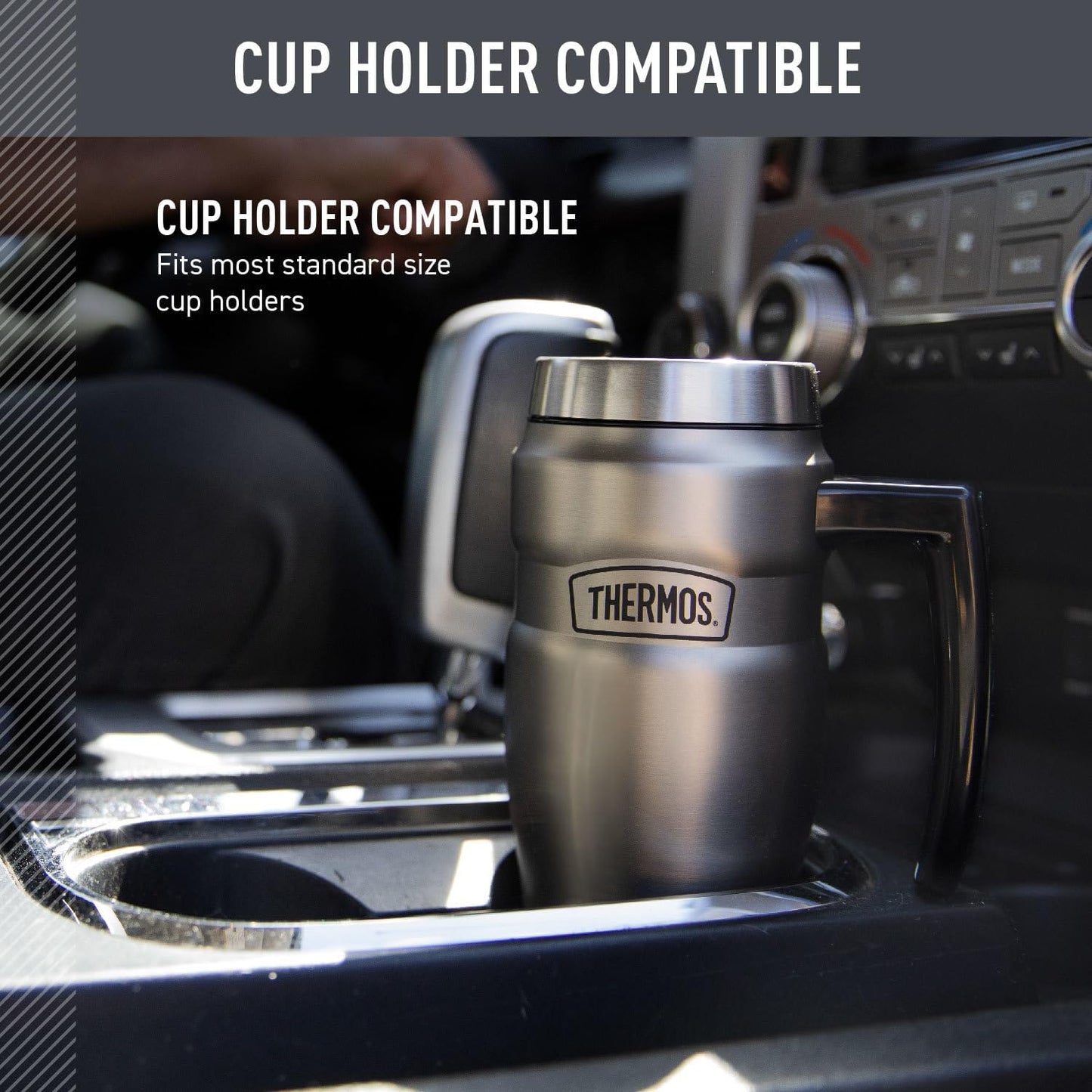 THERMOS Stainless King Travel Mug - 16oz Army Green | Vacuum-Insulated, Leak-Proof & Sweat-Proof Coffee Tumbler