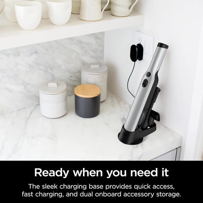 Shark WANDVAC Cordless Hand Vac - Lightweight & Portable 1.4 lbs | Powerful Suction & Furfins Tool, Gray
