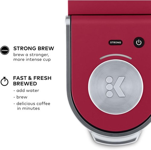 Keurig K-Mini Plus Coffee Maker - Single Serve K-Cup Pod Brewer | 6 to 12oz Sizes, Cardinal Red