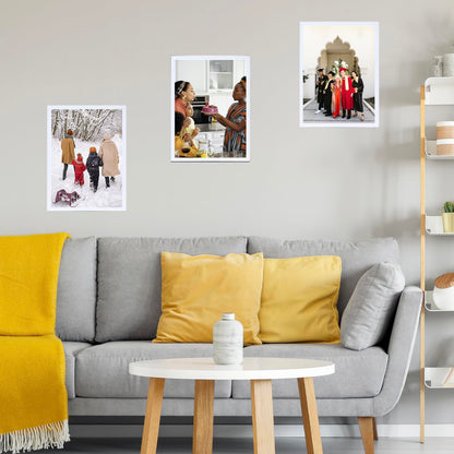 JCJMY 15x20 Picture Frame White for Poster Photo Picture, Horizontal and Vertical Formats for Wall Hanging, 15 x 20 Wall Gallery Poster Photo Frame for 15 by 20 Photos Posters, White