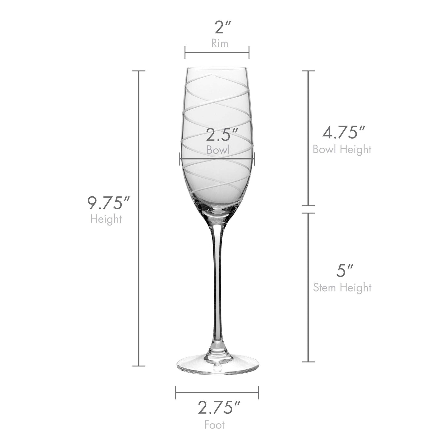 Mikasa Crystal Cheers Champagne Flutes, Set of 4, 8 fluid ounces