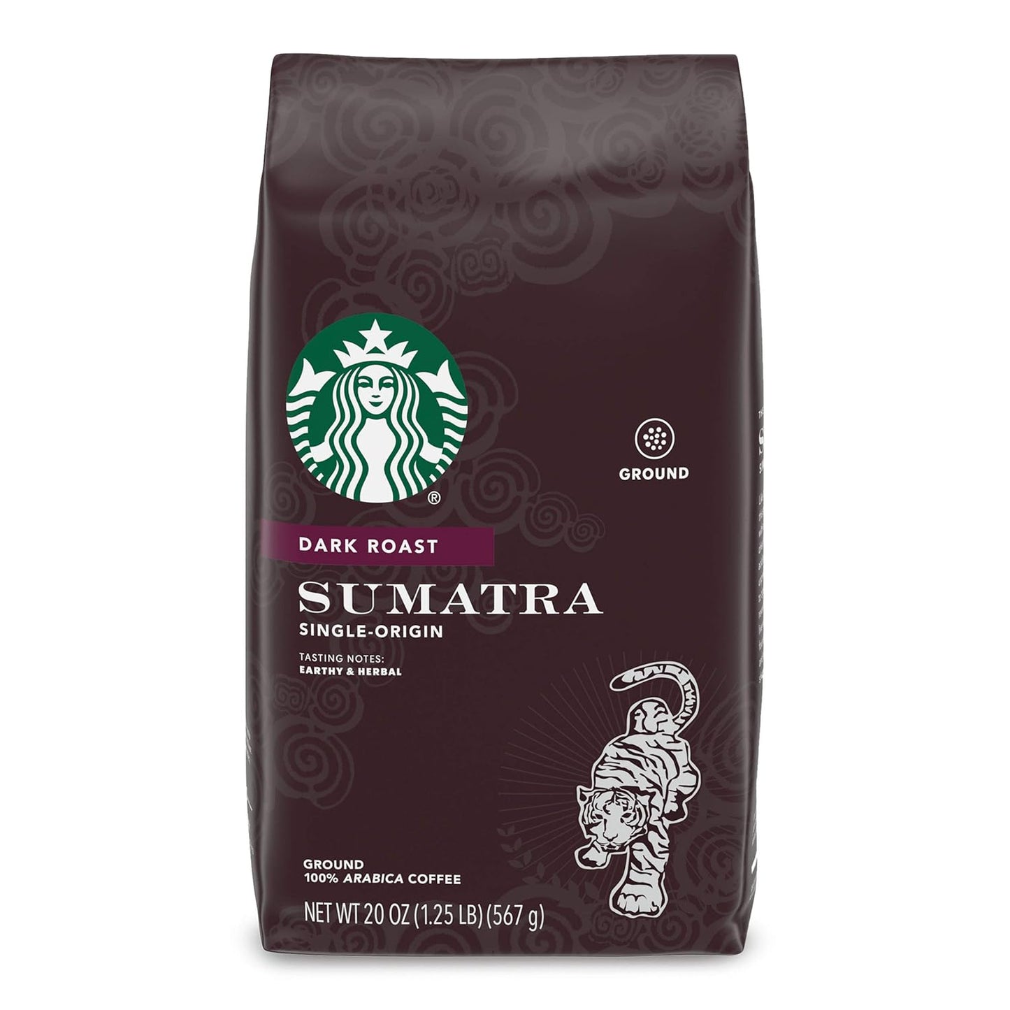 Starbucks Dark Roast Ground Coffee - Sumatra 100% Arabica - Rich Flavor - 20 Oz. Bag