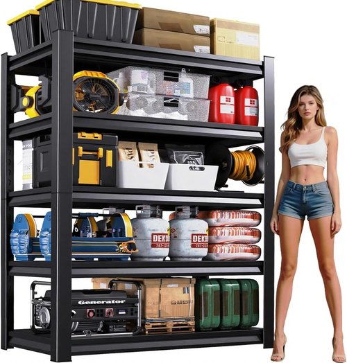 Garage Storage Shelves - 5-Tier Adjustable System for Basement, Pantry & Kitchen | 72''H x 36''W x 16''D