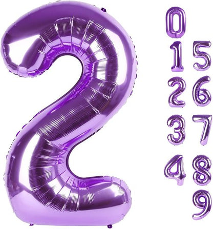 40-Inch Purple Number Balloons by [Brand Name] - Perfect for 2nd, 12th, 21st Birthday Celebrations & Events