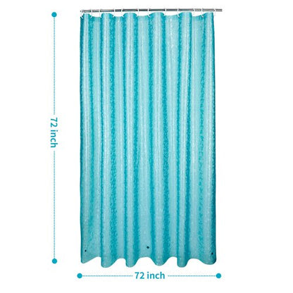 Bostofy Shower Curtain Liner Heavy Duty EVA, Waterproof Shower Liner with 12 Rust Proof Metal Grommets and 3 Weighted Magnet, 72 x 72 Inches Bathroom Shower Curtain, Teal