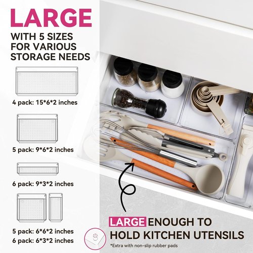 Criusia Home Organization Set - 4 Storage Baskets, 8 Storage Cubes & 12 Drawer Organizers | Complete 26-Piece Solution