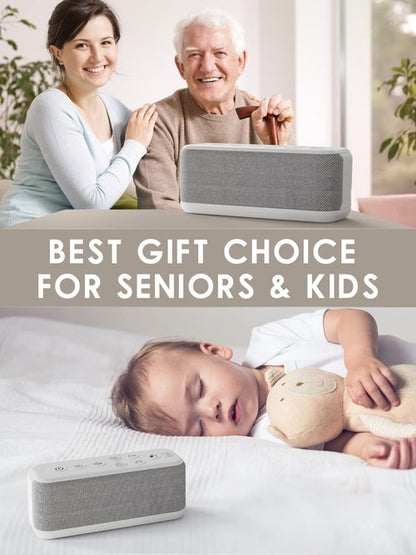 OnLyee White Noise Machine for Office Privacy & Noise Canceling, USB Rechargeable Sound Machine for Sleeping Adults, 42 Soothing Sounds, Lullabies, Fan Sounds, Auto-Off Timer – Ideal for Sleep & Focus