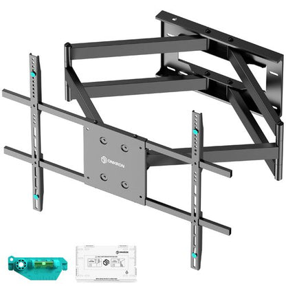 ONKRON Full Motion TV Wall Mount for 42-110 Inch TVs up to 220 lbs, Heavy Duty TV Mount with Swivel Tilt Rotation, Long Reach Extension Arm, max VESA 800x600, Large Bracket, Fits 8"/16" Studs Black