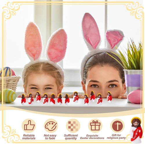 Little Jesus | 30 Pcs Mini Jesus Figurines - Perfect Easter Egg Stuffers & Religious Gifts (Red)