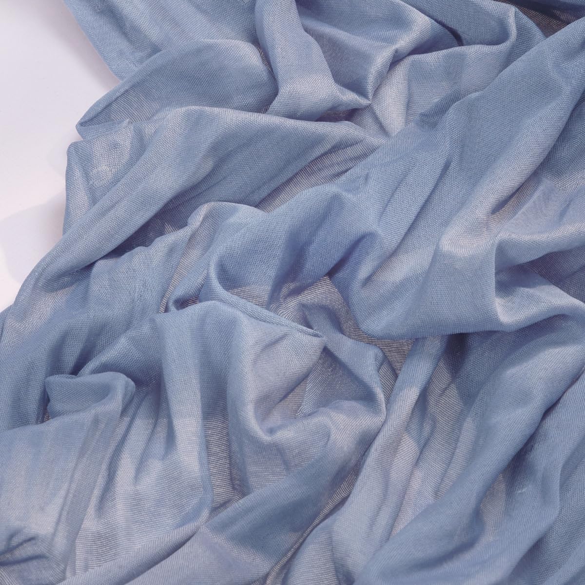 Socomi Cheesecloth Table Runner - Dusty Blue Boho Rustic Sheer 120 Inch for Weddings & Home Decor