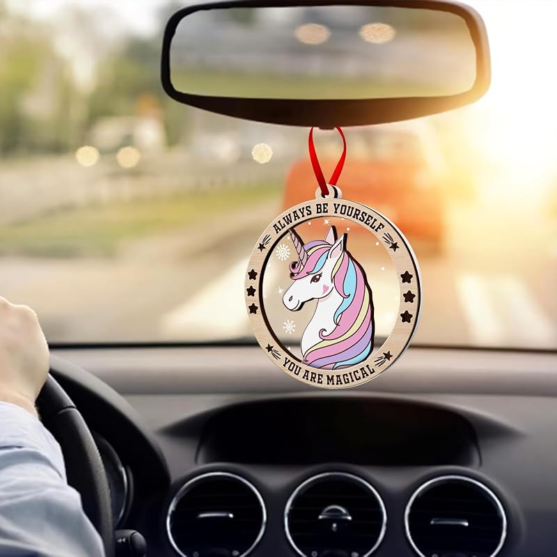 Unicorn Ornament - Unicorn Christmas Ornament 2026 | Wood Acrylic Keepsake, Gift Box Included
