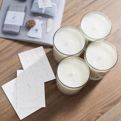 Skiennix Candle Wick Stickers - Heat-Resistant Double-Sided Adhesive for Candle Making | 200 PCS