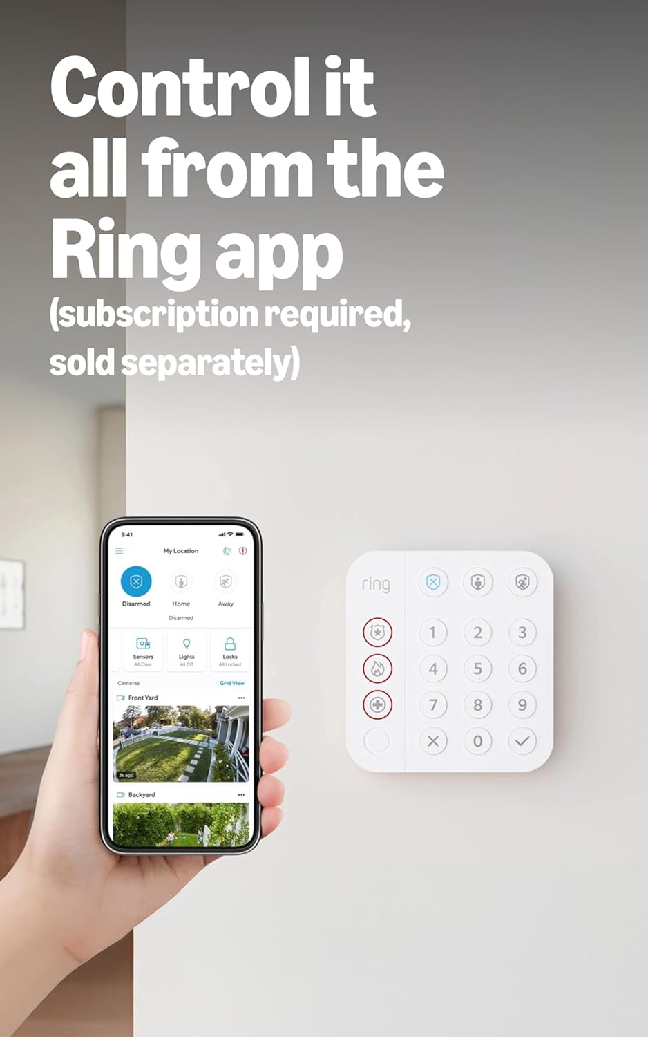 Ring Alarm 14-Piece Security System - Wireless Smart Home Setup with Mobile App Control & 24/7 Monitoring