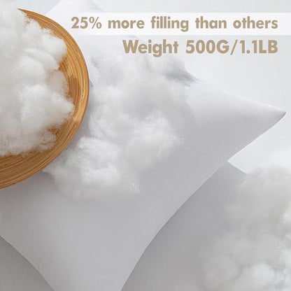 MIULEE Pillows Inserts, Pack of 4 18x18 Inch 100% Virgin Microfiber Filling Throw Pillows for Bed Couch Sofa