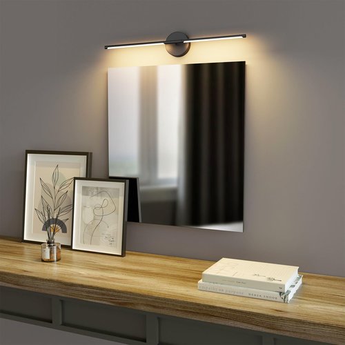 Coinmit Black Wall Sconce for Bathroom 28In Vanity Light Fixture 3000K Indoor Bathroom Sconce Over Mirror 360° Rotate for Living Room