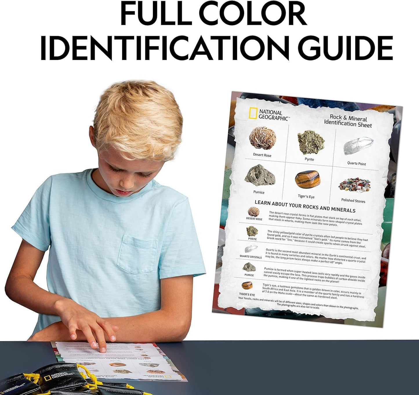 National Geographic Kids Rock Collection - 1.25 lb Assorted Rocks & Minerals STEM Kit for Classroom & Home