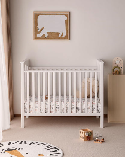 Yoofoss Baby Crib Sheets - Ultra Soft 2-Pack Fitted Sheets for Standard Crib & Toddler Mattress | Neutral Animal Design 52x28