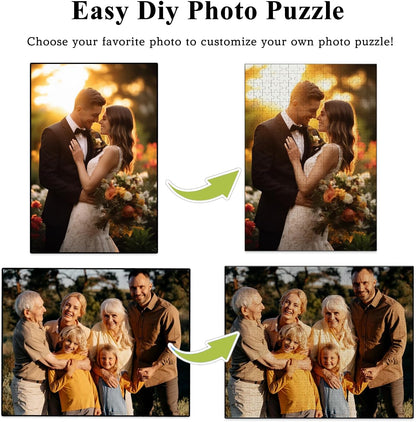 Skiennix Custom 1000-Piece Puzzle - Personalized Family Photo Gift for Christmas, Birthdays & Weddings