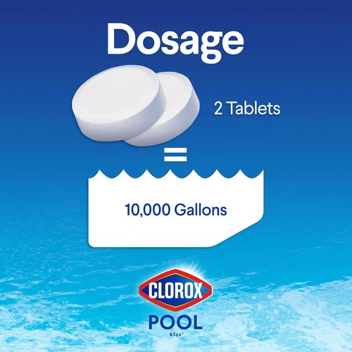 Clorox Pool&Spa XTRABLUE Chlorinating Tablets - Kills Bacteria & Stops Algae | 5 LB Individually Wrapped